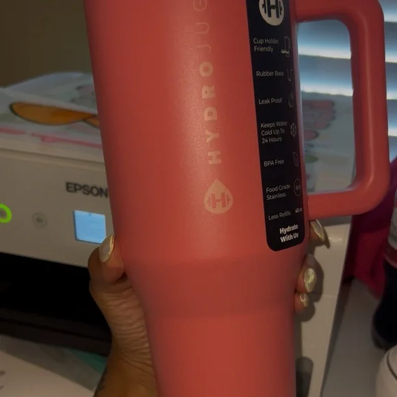 HydroJug Traveler Salmon 40 oz Hydration Bottle - Picture 1 of 2